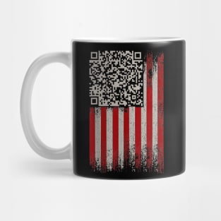 Funny QR Trump Dancing Dance Code American Flag Mug